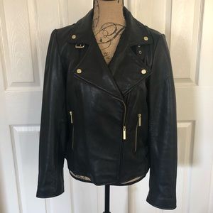 Moda International Black genuine leather jacket
